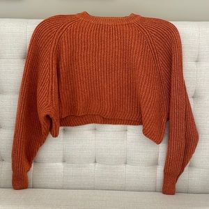 Burnt orange crop top sweater